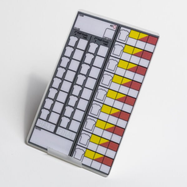 RefereeCard Core — Write-On Pencil-Erasable Soccer Referee Match Card