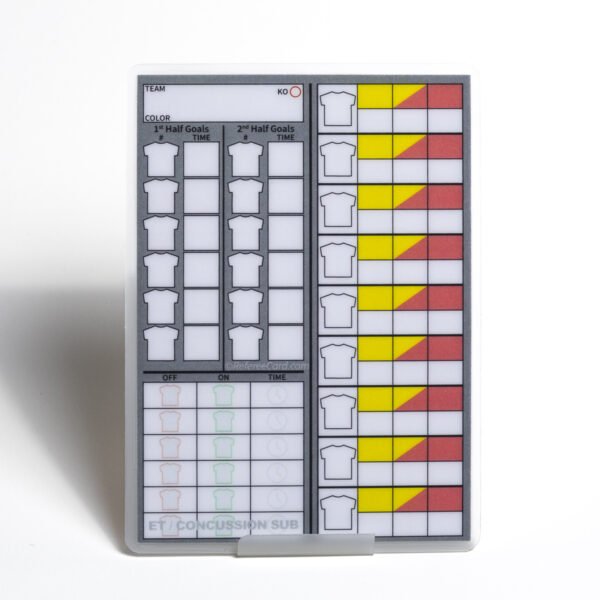 RefereeCard Control — Write-On Pencil-Erasable Match Card