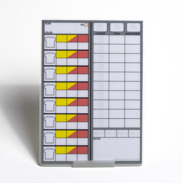 RefereeCard Command — Write-On Pencil-Erasable Match Card